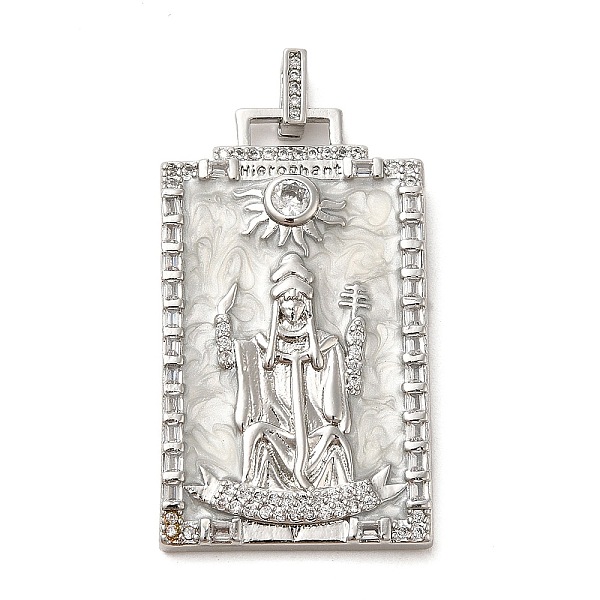 PandaHall Brass Micro Pave Cubic Zirconia Pendants with Enamel, Tarot, White, 39.5x23x2.5mm, Hole: 4.5x2mm Brass+Cubic Zirconia+Enamel Tarot...
PandaHall Brass Micro Pave Cubic Zirconia Pendants with Enamel, Tarot, White, 39.5x23x2.5mm, Hole: 4.5x2mm Brass+Cubic Zirconia+Enamel Tarot...