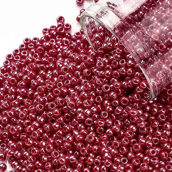 PandaHall TOHO Round Seed Beads, Japanese Seed Beads, (125) Opaque Luster Cherry, 11/0, 2.2mm, Hole: 0.8mm, about 5555pcs/50g Glass Red
PandaHall TOHO Round Seed Beads, Japanese Seed Beads, (125) Opaque Luster Cherry, 11/0, 2.2mm, Hole: 0.8mm, about 5555pcs/50g Glass Red