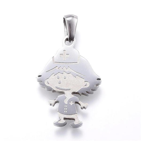 PandaHall 304 Stainless Steel Pendants, Nurse, Stainless Steel Color, 25.5x17.5x2mm, Hole: 3x6mm 304 Stainless Steel Human
PandaHall 304 Stainless Steel Pendants, Nurse, Stainless Steel Color, 25.5x17.5x2mm, Hole: 3x6mm 304 Stainless Steel Human