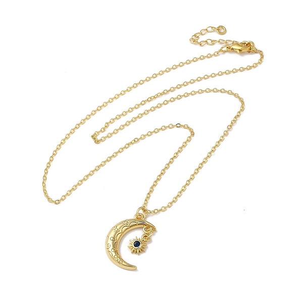 PandaHall Golden Brass Crescent Moon Pendant Necklace with Rhinestone, Sun, 17.60 inch(44.7cm) Rhinestone Sun
PandaHall Golden Brass Crescent Moon Pendant Necklace with Rhinestone, Sun, 17.60 inch(44.7cm) Rhinestone Sun