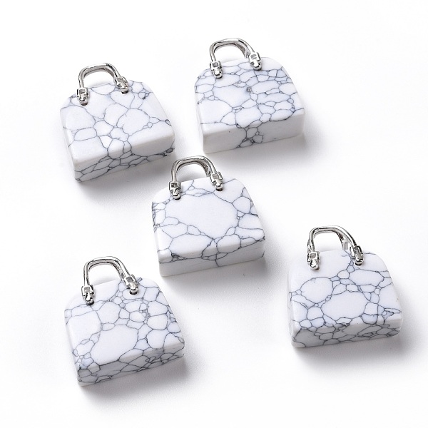 PandaHall Synthetic Turquoise Brass Pendants, Platinum, Bag, 27.5x25x10mm, Hole: 6mm Synthetic Turquoise Bag
PandaHall Synthetic Turquoise Brass Pendants, Platinum, Bag, 27.5x25x10mm, Hole: 6mm Synthetic Turquoise Bag