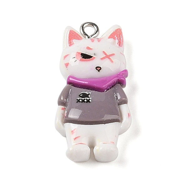 PandaHall Opaque Resin Cat Pendants, Cartoon Pirate Kitten Charms with Platinum Plated Iron Loops, Rosy Brown, 32x15.5x6mm, Hole: 2mm...
PandaHall Opaque Resin Cat Pendants, Cartoon Pirate Kitten Charms with Platinum Plated Iron Loops, Rosy Brown, 32x15.5x6mm, Hole: 2mm...