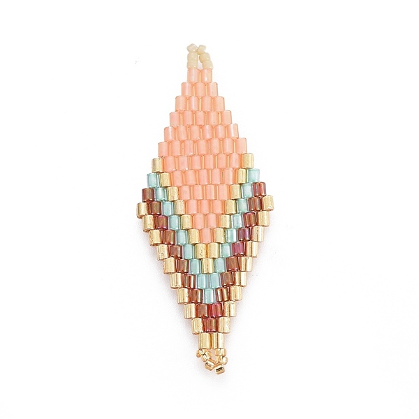 PandaHall MIYUKI & TOHO Handmade Japanese Seed Beads Links, Loom Pattern, Rhombus, PeachPuff, 44.6~45.2x17.8~18.6x1.6~1.7mm, Hole: 1.4~1.6mm..., Brown
PandaHall MIYUKI & TOHO Handmade Japanese Seed Beads Links, Loom Pattern, Rhombus, PeachPuff, 44.6~45.2x17.8~18.6x1.6~1.7mm, Hole: 1.4~1.6mm..., Brown