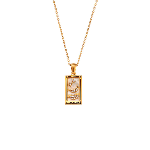PandaHall Rhinestone Tarot Card Pendant Necklace with Enamel, Golden Stainless Steel Jewelry for Women, The Moon XVIII, 19.69 inch(50cm)...
PandaHall Rhinestone Tarot Card Pendant Necklace with Enamel, Golden Stainless Steel Jewelry for Women, The Moon XVIII, 19.69 inch(50cm)...
