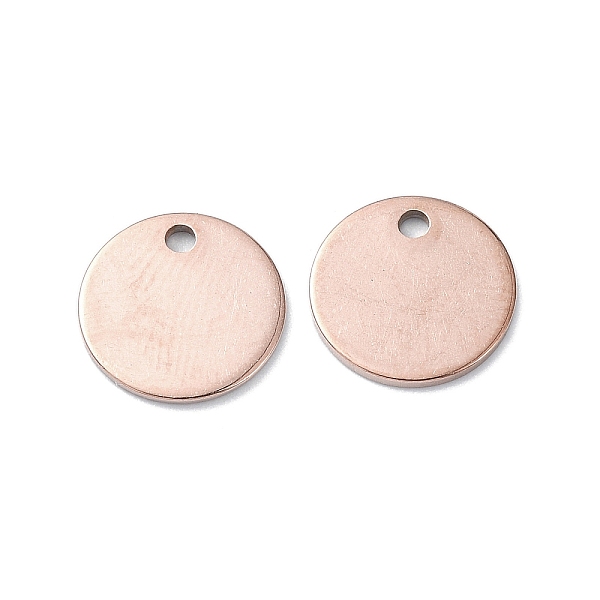 PandaHall 201 Stainless Steel Charms, Flat Round Charms, Rose Gold, 10x1mm, Hole: 1.4mm 201 Stainless Steel Flat Round
PandaHall 201 Stainless Steel Charms, Flat Round Charms, Rose Gold, 10x1mm, Hole: 1.4mm 201 Stainless Steel Flat Round
