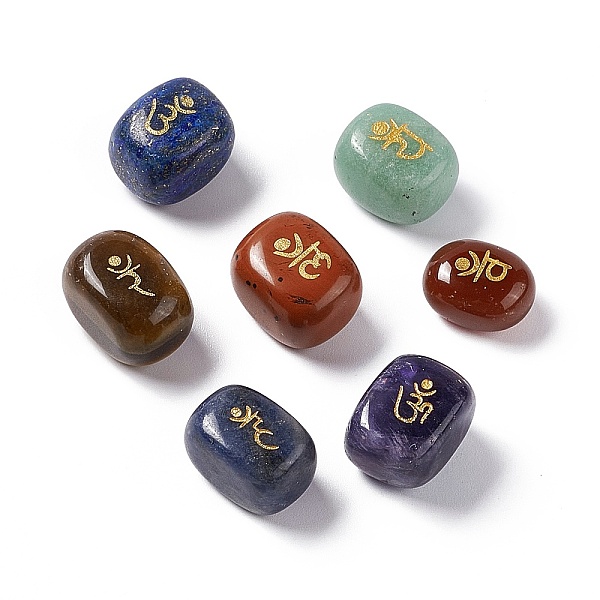 PandaHall 7Pcs 7 Styles Natural Mixed Gemstone Beads, No Hole/Undrilled, Cuboid with Chakra Pattern, Mixed Dyed and Undyed...
PandaHall 7Pcs 7 Styles Natural Mixed Gemstone Beads, No Hole/Undrilled, Cuboid with Chakra Pattern, Mixed Dyed and Undyed...