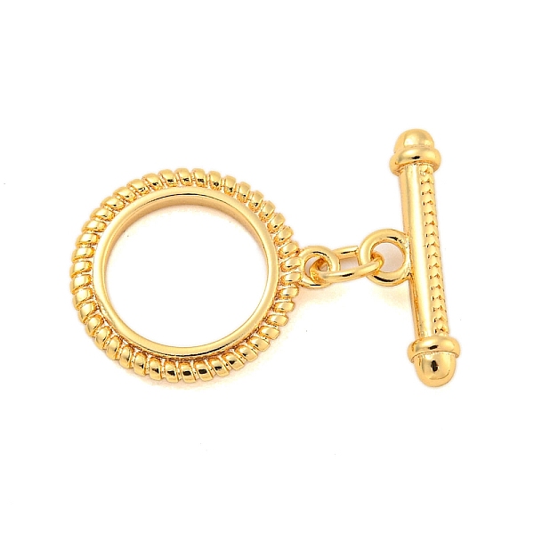 PandaHall Brass Toggle Clasps, Ring, Real 18K Gold Plated, Ring: 14x12x1.4mm, Hole: 1.2mm, Bar: 14.5x5x2.5mm, Hole: 1.6mm Brass Ring
PandaHall Brass Toggle Clasps, Ring, Real 18K Gold Plated, Ring: 14x12x1.4mm, Hole: 1.2mm, Bar: 14.5x5x2.5mm, Hole: 1.6mm Brass Ring