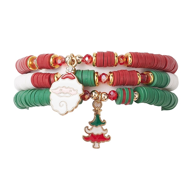 PandaHall 3Pcs 3 Styles Handmade Polymer Clay Beaded Stretch Bracelet Sets, Santa Claus & Christmas Tree Alloy Enamel Stackable Charm..., Multicolor
PandaHall 3Pcs 3 Styles Handmade Polymer Clay Beaded Stretch Bracelet Sets, Santa Claus & Christmas Tree Alloy Enamel Stackable Charm..., Multicolor