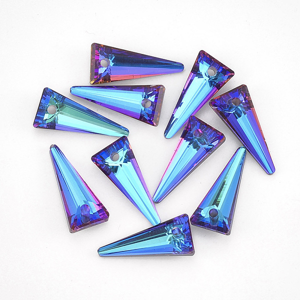 PandaHall K9 Glass Rhinestone Pendants, Triangle, Bermuda Blue, 18x8x4mm, Hole: 1.6mm K9 Glass Triangle
PandaHall K9 Glass Rhinestone Pendants, Triangle, Bermuda Blue, 18x8x4mm, Hole: 1.6mm K9 Glass Triangle