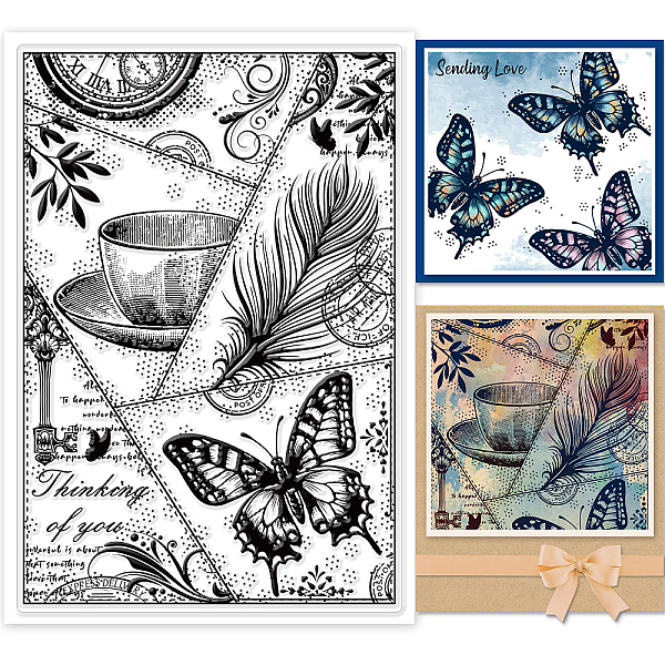 PandaHall GLOBLELAND Retro Stitching Background Clear Stamps Vintage Butterfly Patchwork Background Silicone Clear Stamp Seals for Cards...
PandaHall GLOBLELAND Retro Stitching Background Clear Stamps Vintage Butterfly Patchwork Background Silicone Clear Stamp Seals for Cards...