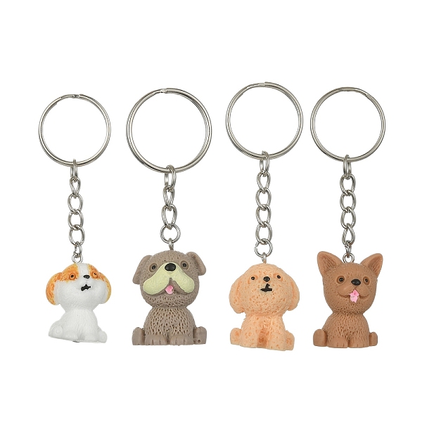 PandaHall Resin Dog Charms Keychain, with Iron Ring, Mixed Color, 8.2~8.4cm, 4pcs/set Resin Dog Multicolor
PandaHall Resin Dog Charms Keychain, with Iron Ring, Mixed Color, 8.2~8.4cm, 4pcs/set Resin Dog Multicolor