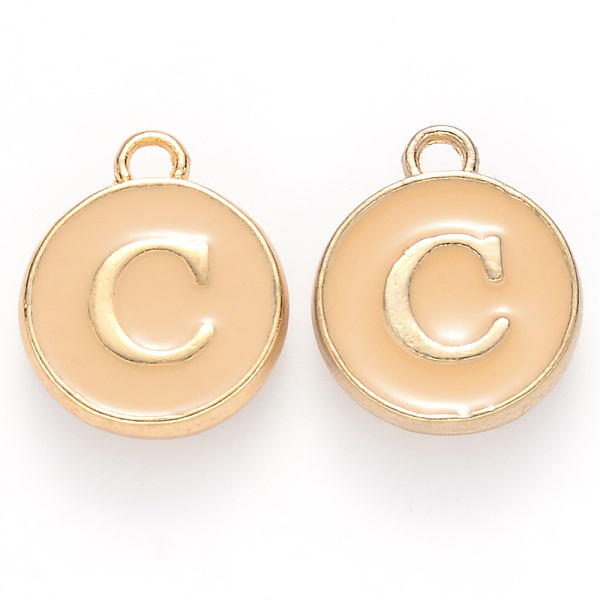 PandaHall Golden Plated Alloy Enamel Charms, Cadmium Free & Lead Free, Enamelled Sequins, Flat Round with Letter, Wheat, Letter.C, 14x12x2mm..., Orange
PandaHall Golden Plated Alloy Enamel Charms, Cadmium Free & Lead Free, Enamelled Sequins, Flat Round with Letter, Wheat, Letter.C, 14x12x2mm..., Orange