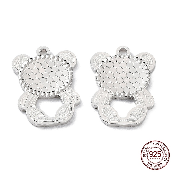 PandaHall Rhodium Plated 925 Sterling Silver Pendants, Bear with Polka Dot Charm, Textured, Real Platinum Plated, 17x12.5x1.2mm, Hole: 1.5mm...
PandaHall Rhodium Plated 925 Sterling Silver Pendants, Bear with Polka Dot Charm, Textured, Real Platinum Plated, 17x12.5x1.2mm, Hole: 1.5mm...