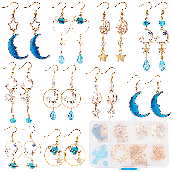 PandaHall SUNNYCLUE 1 Box 10 Pairs DIY Space Charm Astronaut Charms Planet Earring Making Kit Moon and Star Linking Connector Charm Glass..., Blue
PandaHall SUNNYCLUE 1 Box 10 Pairs DIY Space Charm Astronaut Charms Planet Earring Making Kit Moon and Star Linking Connector Charm Glass..., Blue