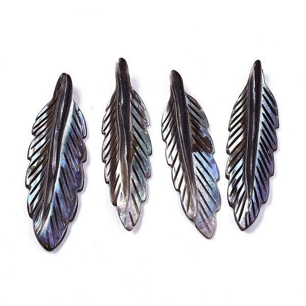 PandaHall Natural Freshwater Shell Pendants, Dyed, Carved, Feather, Gray, 42~43x12~13x4.5mm, Hole: 1.5mm Freshwater Shell Feather Gray
PandaHall Natural Freshwater Shell Pendants, Dyed, Carved, Feather, Gray, 42~43x12~13x4.5mm, Hole: 1.5mm Freshwater Shell Feather Gray
