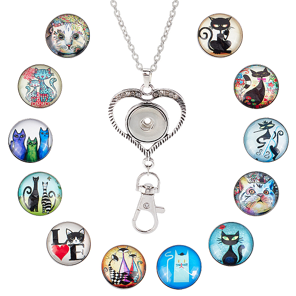PandaHall SUNNYCLUE 1 Box 12Pcs Snap Buttons Lanyards Snap Button Necklace Cute Cat Animal Snap Button Charms ID Badge Holder Cute Name Tag..., Multicolor
PandaHall SUNNYCLUE 1 Box 12Pcs Snap Buttons Lanyards Snap Button Necklace Cute Cat Animal Snap Button Charms ID Badge Holder Cute Name Tag..., Multicolor