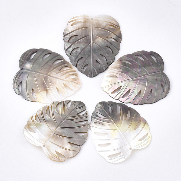 PandaHall Black Lip Shell Pendants, Flat Leaf, 47~48x41~42x3~6mm, Hole: 1.4mm Black Lip Shell Leaf Gray
PandaHall Black Lip Shell Pendants, Flat Leaf, 47~48x41~42x3~6mm, Hole: 1.4mm Black Lip Shell Leaf Gray