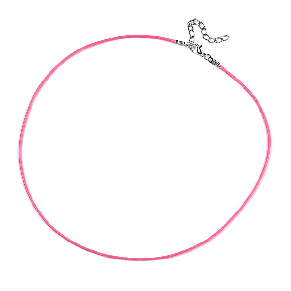 PandaHall Waxed Cotton Cord Necklace Making, with Alloy Lobster Claw Clasps and Iron End Chains, Platinum, Deep Pink, 17.12 inch(43.5cm)...
PandaHall Waxed Cotton Cord Necklace Making, with Alloy Lobster Claw Clasps and Iron End Chains, Platinum, Deep Pink, 17.12 inch(43.5cm)...