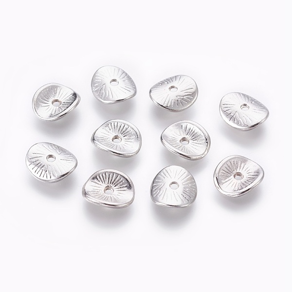 PandaHall Tibetan Style Wavy Spacer Beads, Cadmium Free & Lead Free, Arched Disc, Platinum, 9x1mm, Hole: 1mm Alloy Disc
PandaHall Tibetan Style Wavy Spacer Beads, Cadmium Free & Lead Free, Arched Disc, Platinum, 9x1mm, Hole: 1mm Alloy Disc