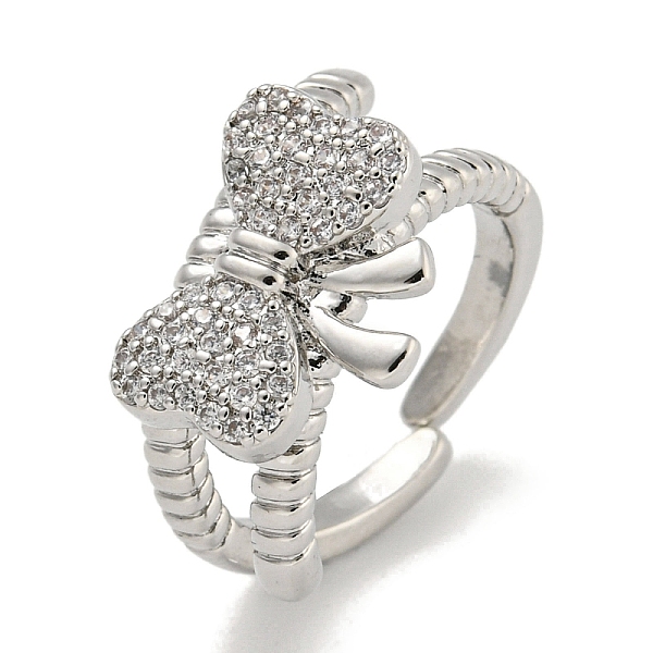 PandaHall Bowknot Brass Micro Pave Cubic Zirconia Open Cuff Ring for Women, Cadmium Free & Lead Free, Long-Lasting Plated, Platinum..., Clear
PandaHall Bowknot Brass Micro Pave Cubic Zirconia Open Cuff Ring for Women, Cadmium Free & Lead Free, Long-Lasting Plated, Platinum..., Clear
