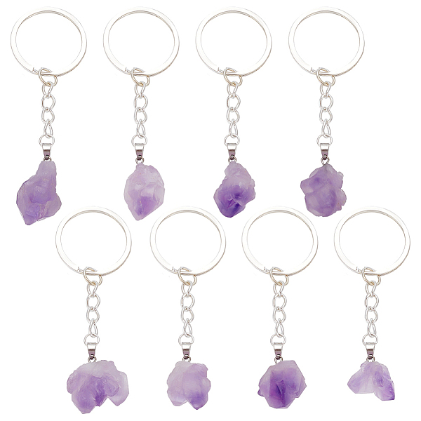 PandaHall 8Pcs Nuggets Natural Amethyst Pendant Keychain, with Iron Findings, 2.1~3.3cm Amethyst Nuggets
PandaHall 8Pcs Nuggets Natural Amethyst Pendant Keychain, with Iron Findings, 2.1~3.3cm Amethyst Nuggets