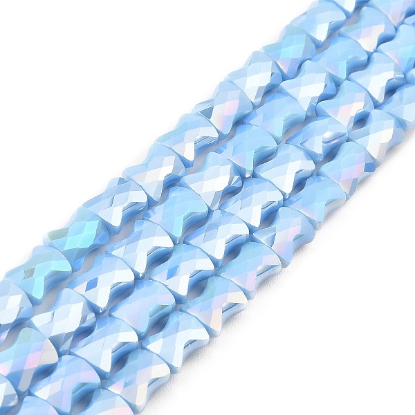 PandaHall AB Color Plate Glass Beads Strands, Faceted Bamboo Stick, Cornflower Blue, 10.5~11x8x5mm, Hole: 1.4mm, about 60pcs/strand...
PandaHall AB Color Plate Glass Beads Strands, Faceted Bamboo Stick, Cornflower Blue, 10.5~11x8x5mm, Hole: 1.4mm, about 60pcs/strand...