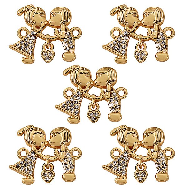 PandaHall 5Pcs Brass Micro Pave Clear Cubic Zirconia Links Connectors, Long-Lasting Plated, Couples, Real 18K Gold Plated, 16.5x19.5x2.5mm...
PandaHall 5Pcs Brass Micro Pave Clear Cubic Zirconia Links Connectors, Long-Lasting Plated, Couples, Real 18K Gold Plated, 16.5x19.5x2.5mm...