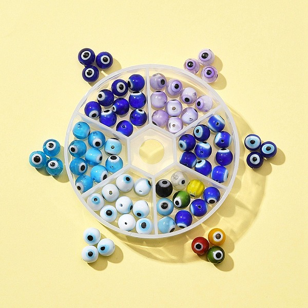 PandaHall 72Pcs 6 Colors Handmade Evil Eye Lampwork Bead, Round, Mixed Color, 8mm, Hole: 1mm, 12pcs/color Lampwork Round Multicolor
PandaHall 72Pcs 6 Colors Handmade Evil Eye Lampwork Bead, Round, Mixed Color, 8mm, Hole: 1mm, 12pcs/color Lampwork Round Multicolor