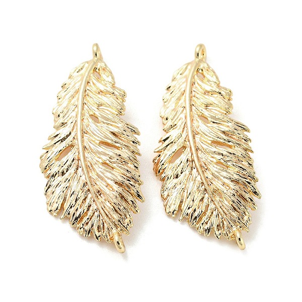PandaHall Rack Plating Brass Links Connector Charms, Feather, Real 18K Gold Plated, 26x11.5x1.5mm, Hole: 0.8mm Brass Feather
PandaHall Rack Plating Brass Links Connector Charms, Feather, Real 18K Gold Plated, 26x11.5x1.5mm, Hole: 0.8mm Brass Feather