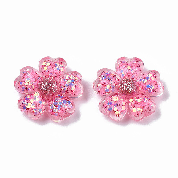 PandaHall Transparent Resin Cabochons, with Paillette and Glitter Powder, Flower, Hot Pink, 22x22.5x7mm Epoxy Resin Flower
PandaHall Transparent Resin Cabochons, with Paillette and Glitter Powder, Flower, Hot Pink, 22x22.5x7mm Epoxy Resin Flower