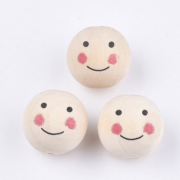 PandaHall Natural Wood Beads, Large Hole Beads, Round with Smile Face, PapayaWhip, 24~25x23.5mm, Hole: 5.5mm, about 50pcs/bag Wood Round..., Orange
PandaHall Natural Wood Beads, Large Hole Beads, Round with Smile Face, PapayaWhip, 24~25x23.5mm, Hole: 5.5mm, about 50pcs/bag Wood Round..., Orange