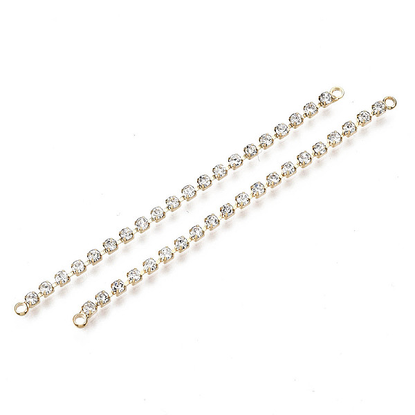 PandaHall Brass Micro Cubic Zirconia Chain Links Connectors, Nickel Free, Real 18K Gold Plated, Cubic Zirconia Cup Chain, Clear, 67x2x2mm...
PandaHall Brass Micro Cubic Zirconia Chain Links Connectors, Nickel Free, Real 18K Gold Plated, Cubic Zirconia Cup Chain, Clear, 67x2x2mm...