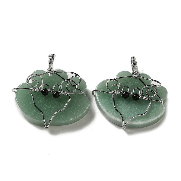 PandaHall Natural Green Aventurine Copper Wire Wrapped Pendants, Cloud Charms, Rack Plating, Platinum, 47~49x44.5~46x13~13.5mm, Hole...
PandaHall Natural Green Aventurine Copper Wire Wrapped Pendants, Cloud Charms, Rack Plating, Platinum, 47~49x44.5~46x13~13.5mm, Hole...