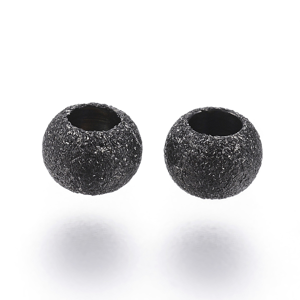 PandaHall 304 Stainless Steel Textured Spacer Beads, Round, Electrophoresis Black, 4x3mm, Hole: 1.8mm 304 Stainless Steel Round
PandaHall 304 Stainless Steel Textured Spacer Beads, Round, Electrophoresis Black, 4x3mm, Hole: 1.8mm 304 Stainless Steel Round