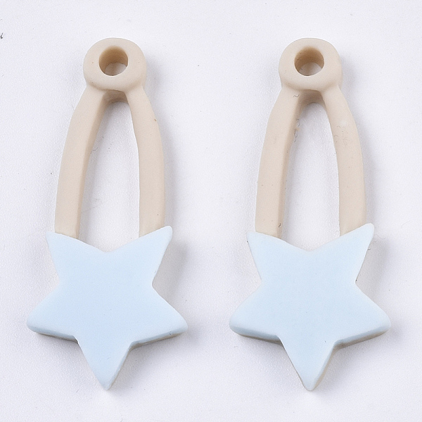 PandaHall Opaque Resin Pendants, Hairpin with Star, Light Blue, 38x16.5x5mm, Hole: 3mm Resin Star Blue
PandaHall Opaque Resin Pendants, Hairpin with Star, Light Blue, 38x16.5x5mm, Hole: 3mm Resin Star Blue