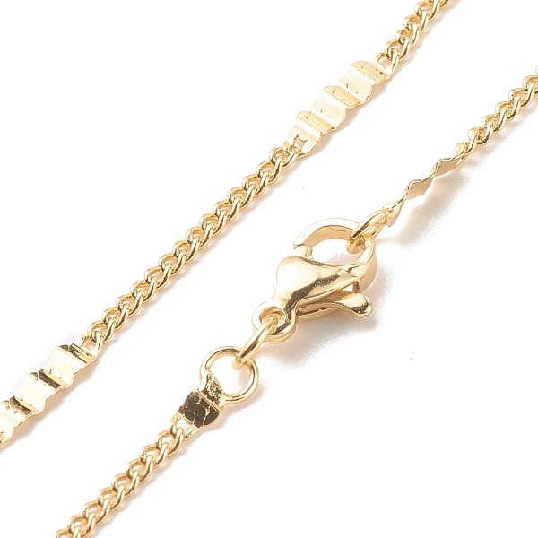 PandaHall Brass Curb Chains with Wave Necklace for Women, Cadmium Free & Lead Free, Real 18K Gold Plated, 17.56 inch(44.6cm) Brass
PandaHall Brass Curb Chains with Wave Necklace for Women, Cadmium Free & Lead Free, Real 18K Gold Plated, 17.56 inch(44.6cm) Brass