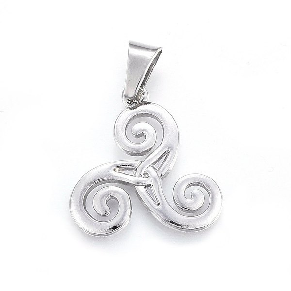 PandaHall 304 Stainless Steel Pendants, Triskelion, Stainless Steel Color, 29x28x2.5mm, Hole: 10x6mm 304 Stainless Steel Others
PandaHall 304 Stainless Steel Pendants, Triskelion, Stainless Steel Color, 29x28x2.5mm, Hole: 10x6mm 304 Stainless Steel Others