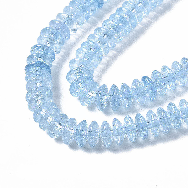 PandaHall Crackle Glass Beads, Dyed & Heated, Rondelle, Cornflower Blue, 6x3.5mm, Hole: 1.2mm, about 147pcs/strand, 15.23 inch(38.7cm) Glass...
PandaHall Crackle Glass Beads, Dyed & Heated, Rondelle, Cornflower Blue, 6x3.5mm, Hole: 1.2mm, about 147pcs/strand, 15.23 inch(38.7cm) Glass...