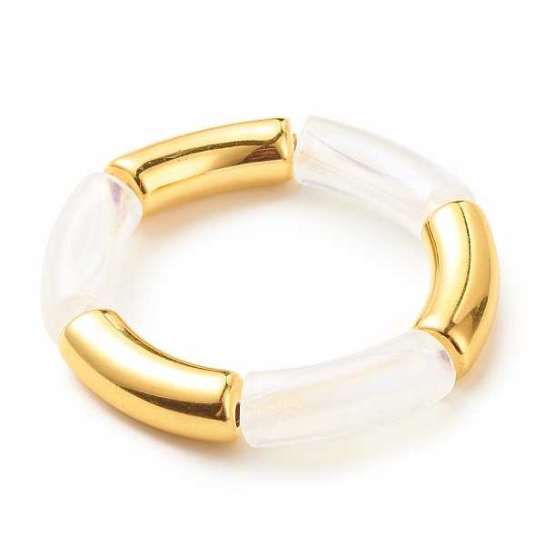 PandaHall Acrylic Curved Tube Chunky Stretch Bracelet for Women, Gold, Beads: 35x11.5x14.5mm, Inner Diameter: 2 inch(5.1cm) Acrylic Gold
PandaHall Acrylic Curved Tube Chunky Stretch Bracelet for Women, Gold, Beads: 35x11.5x14.5mm, Inner Diameter: 2 inch(5.1cm) Acrylic Gold