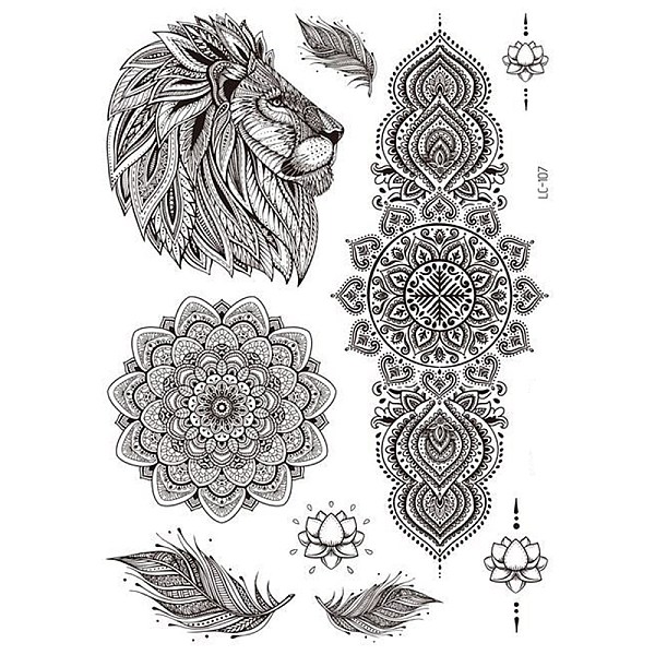 PandaHall Mandala Pattern Vintage Removable Temporary Water Proof Tattoos Paper Stickers, Mixed Patterns, 21x15cm Paper Black
PandaHall Mandala Pattern Vintage Removable Temporary Water Proof Tattoos Paper Stickers, Mixed Patterns, 21x15cm Paper Black