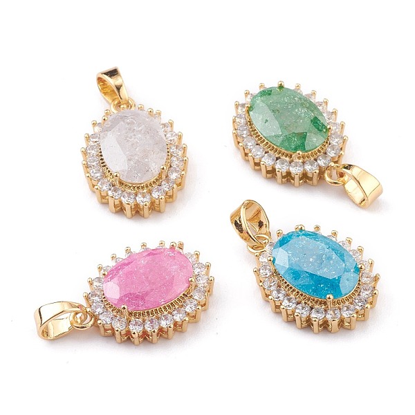 PandaHall Golden Plated Brass Micro Pave Clear Cubic Zirconia Pendants, with Glass, Long-Lasting Plated, Oval, Mixed Color, 23x16.5x7.5mm..., Multicolor
PandaHall Golden Plated Brass Micro Pave Clear Cubic Zirconia Pendants, with Glass, Long-Lasting Plated, Oval, Mixed Color, 23x16.5x7.5mm..., Multicolor
