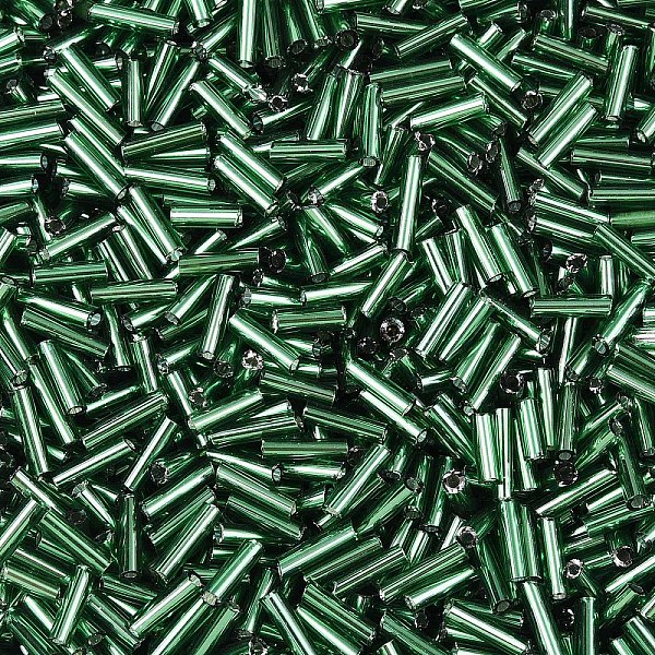 PandaHall Silver Lined Glass Bugle Beads, Round Hole, Green, 6~7x1.5~2mm, Hole: 0.5mm, about 12500pcs/bag Glass Green
PandaHall Silver Lined Glass Bugle Beads, Round Hole, Green, 6~7x1.5~2mm, Hole: 0.5mm, about 12500pcs/bag Glass Green