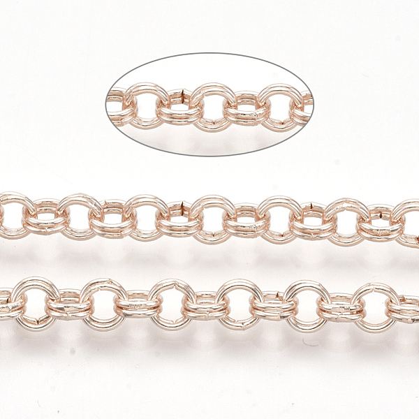 PandaHall Iron Rolo Chains, Double Link Chains, Unwelded, with Spool, Rose Gold, Link: 5x0.8mm, about 82.02 Feet(25m)/roll Iron
PandaHall Iron Rolo Chains, Double Link Chains, Unwelded, with Spool, Rose Gold, Link: 5x0.8mm, about 82.02 Feet(25m)/roll Iron