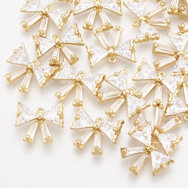 PandaHall Brass Cubic Zirconia Charms, Bowknot, Clear, Real 18K Gold Plated, 11x12.5x3mm, Hole: 0.8mm Brass+Cubic Zirconia Bowknot Clear
PandaHall Brass Cubic Zirconia Charms, Bowknot, Clear, Real 18K Gold Plated, 11x12.5x3mm, Hole: 0.8mm Brass+Cubic Zirconia Bowknot Clear