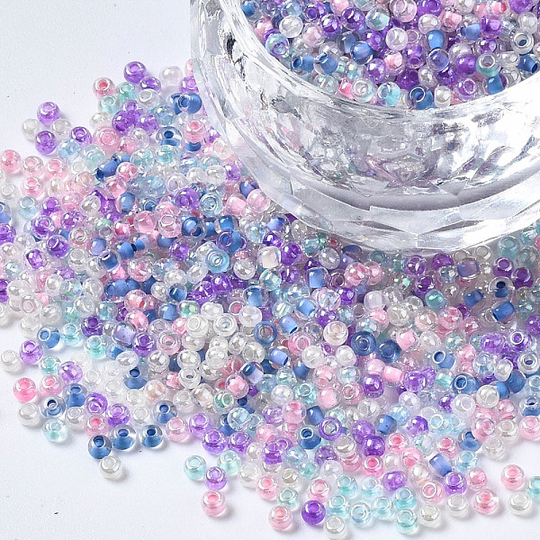 PandaHall Glass Round Seed Beads, Round Hole, Mixed Style, Colorful, 2~2.5x1.5~2mm, Hole: 0.8mm, about 450g/pound Glass
PandaHall Glass Round Seed Beads, Round Hole, Mixed Style, Colorful, 2~2.5x1.5~2mm, Hole: 0.8mm, about 450g/pound Glass