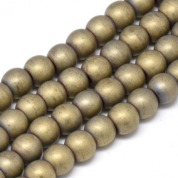 PandaHall Electroplate Non-magnetic Synthetic Hematite Beads Strands, Matte Style, Round, Light Gold Plated, 6x5.5mm, Hole: 2mm, about...
PandaHall Electroplate Non-magnetic Synthetic Hematite Beads Strands, Matte Style, Round, Light Gold Plated, 6x5.5mm, Hole: 2mm, about...