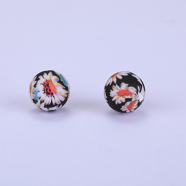 PandaHall Printed Round Silicone Focal Beads, White, 15x15mm, Hole: 2mm Silicone Round White
PandaHall Printed Round Silicone Focal Beads, White, 15x15mm, Hole: 2mm Silicone Round White
