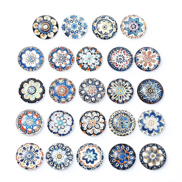 PandaHall 24Pcs Glass Cabochons, Round with Flower, Mixed Color, 25x25x7mm Glass Round Multicolor
PandaHall 24Pcs Glass Cabochons, Round with Flower, Mixed Color, 25x25x7mm Glass Round Multicolor