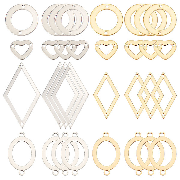 PandaHall SUNNYCLUE 1 Box 32Pcs 4 Styles Heart Connector Charm Hollow Charms Stainless Steel Geometric Oval Rhombus Ring Charm Link Charm...
PandaHall SUNNYCLUE 1 Box 32Pcs 4 Styles Heart Connector Charm Hollow Charms Stainless Steel Geometric Oval Rhombus Ring Charm Link Charm...