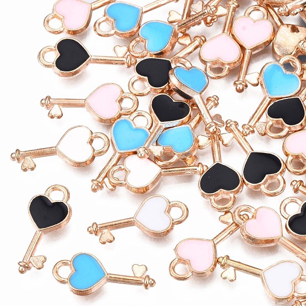 PandaHall Alloy Pendants, with Enamel, Heart Key, Light Gold, Mixed Color, 16x7x2mm, Hole: 1.5mm Alloy+Enamel Key Multicolor
PandaHall Alloy Pendants, with Enamel, Heart Key, Light Gold, Mixed Color, 16x7x2mm, Hole: 1.5mm Alloy+Enamel Key Multicolor